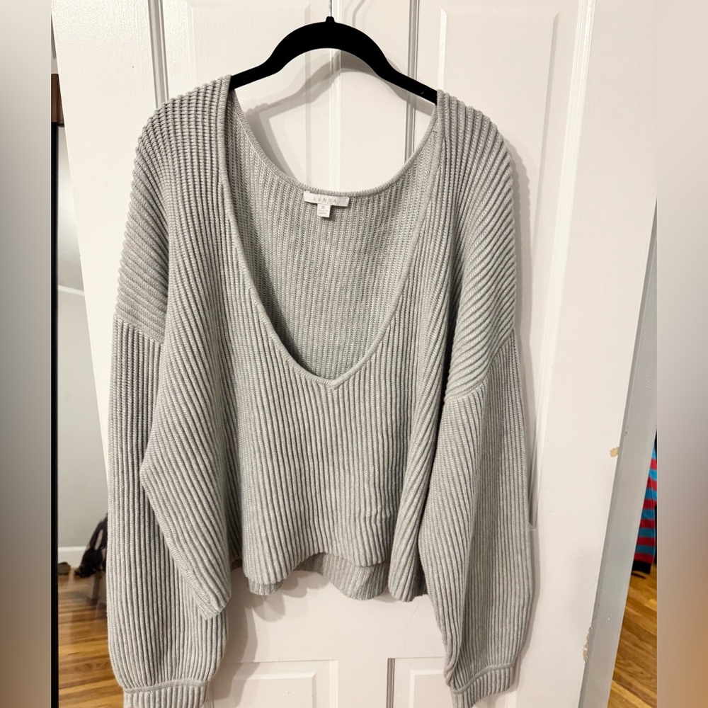 Lunya Cozy Cotton Silk Pullover Grey XL